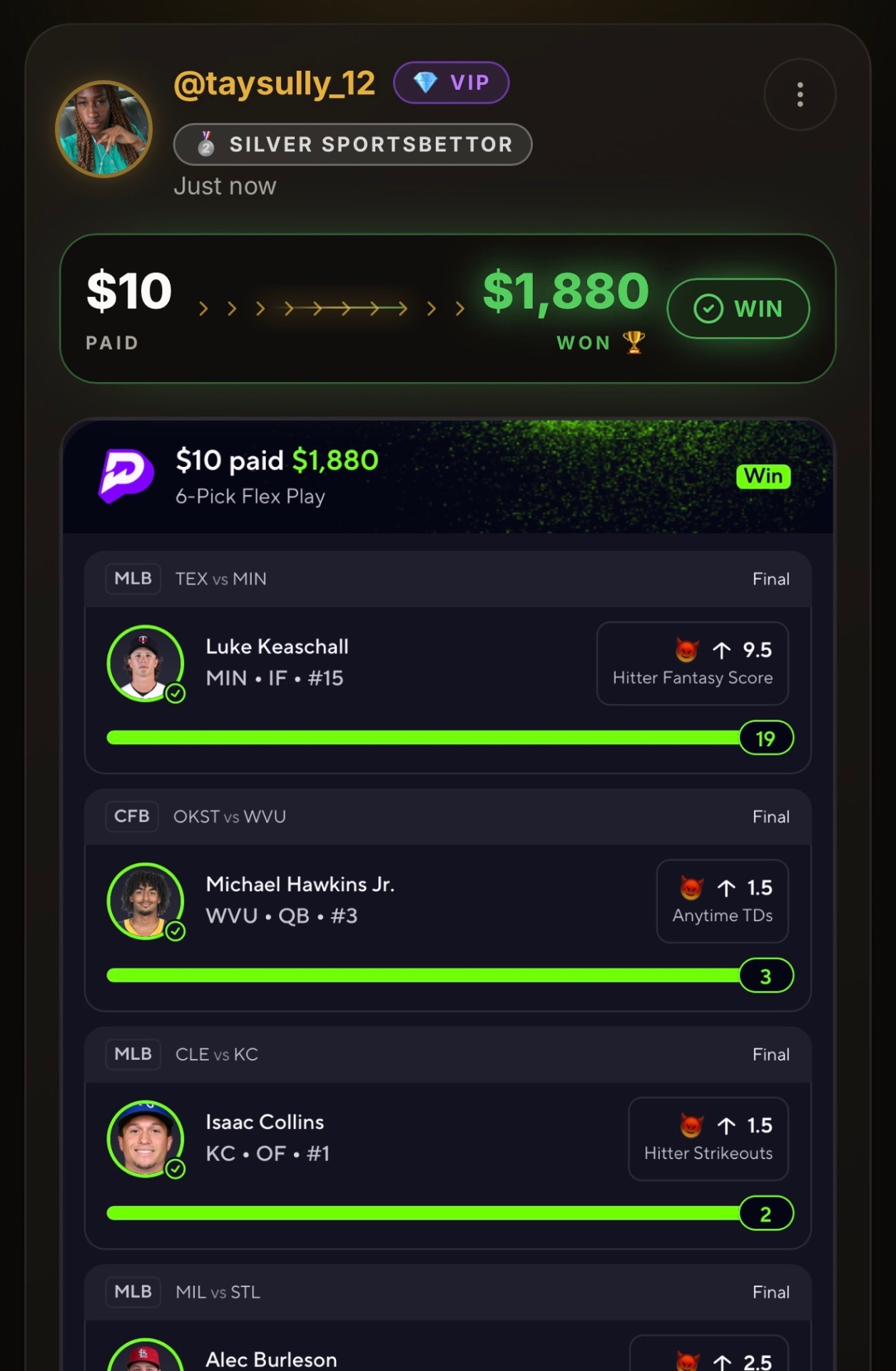 Winning community slip 7