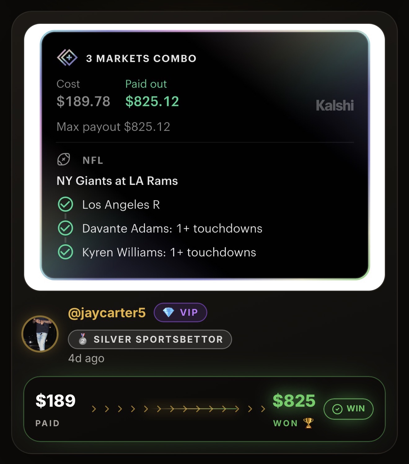 Winning community slip 8