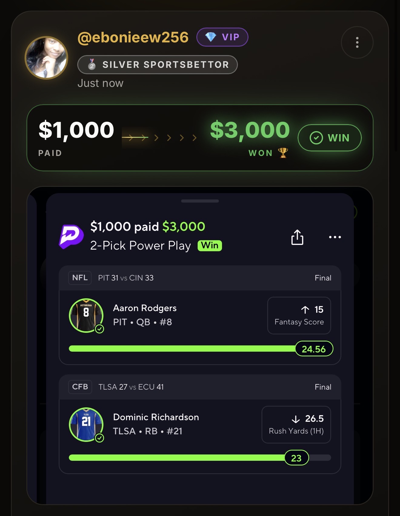 Winning community slip 3
