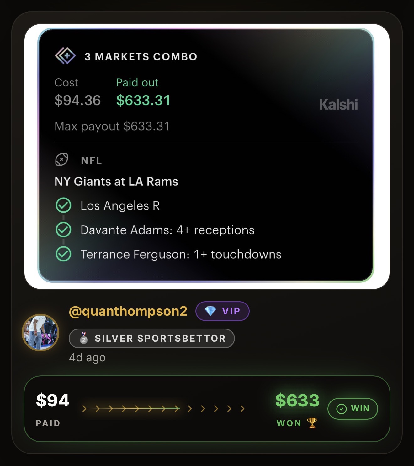 Winning community slip 6