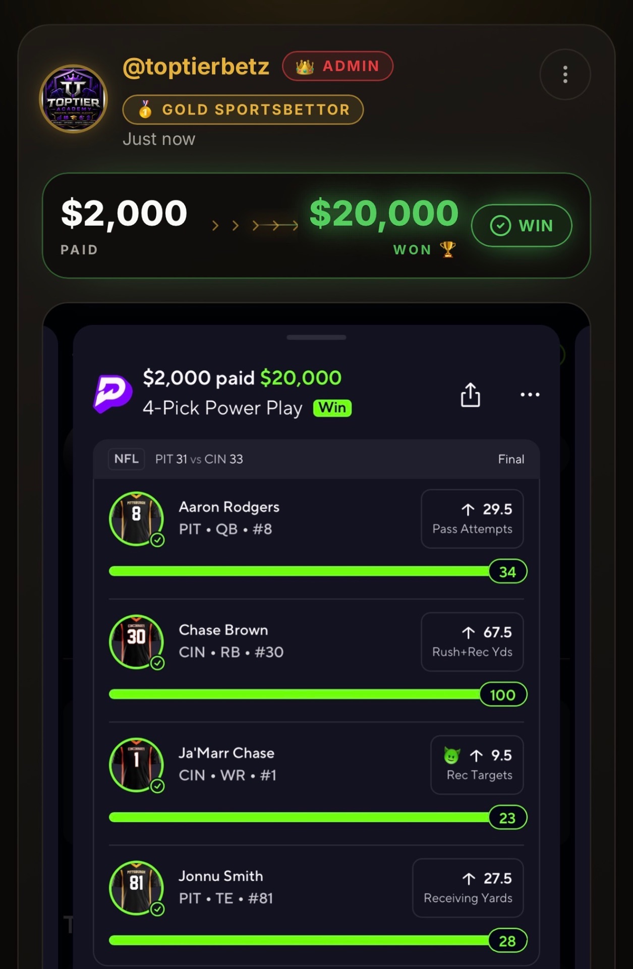Winning community slip 1