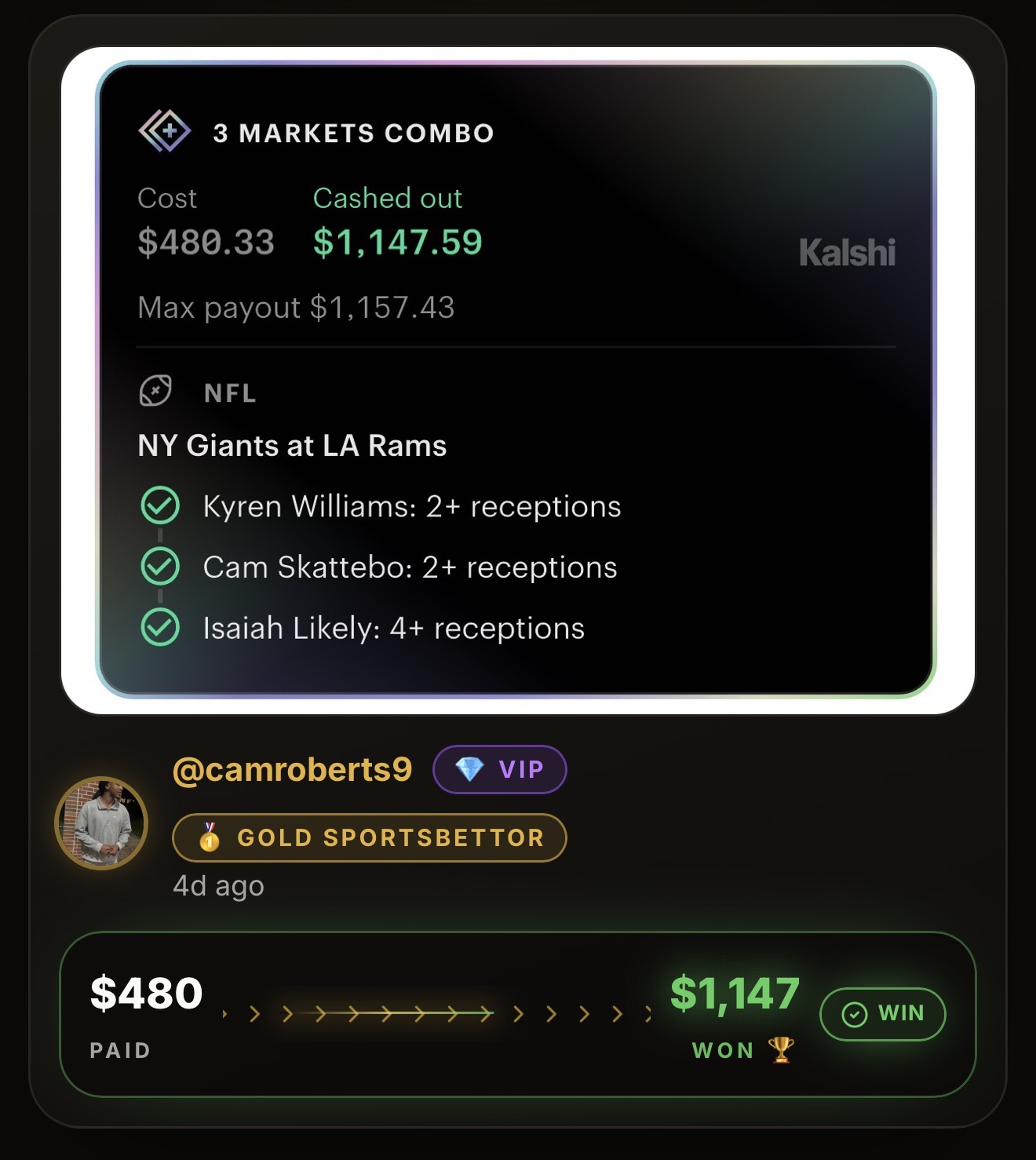 Winning community slip 2